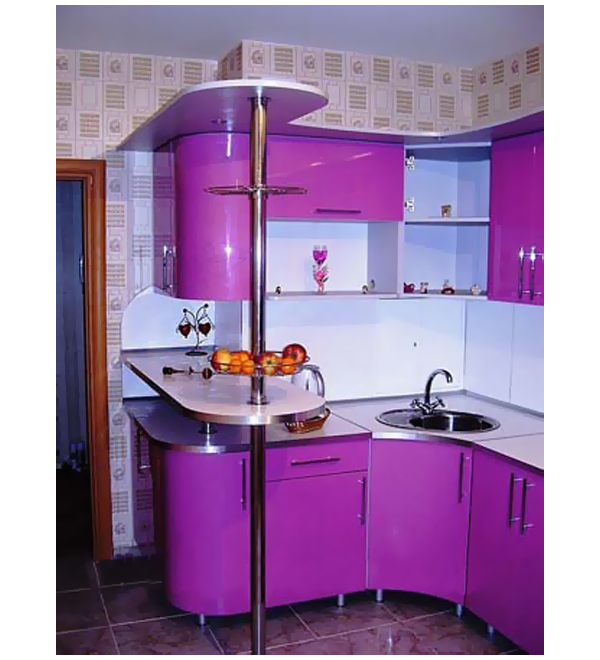  фиолетовая с барной стойкой - Мебель в Минске, фото и цены